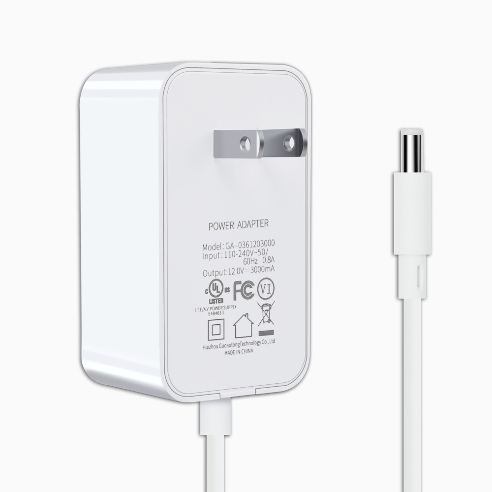 [UL Listed] 12V3A Power Supply with 5.5x2.1mm DC Plug