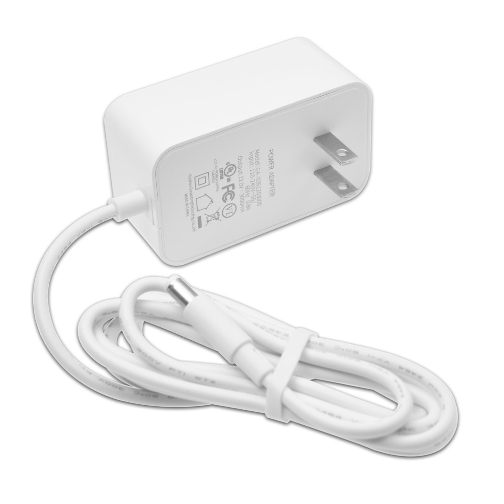 [UL Listed] 12V3A Power Supply with 5.5x2.1mm DC Plug